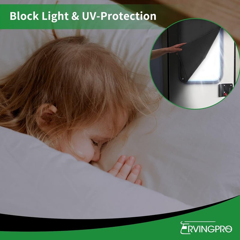 RVINGPRO RV Door Window Shade, 16 Inch X 24.75 Inch Camper Door Window Cover, Privacy Protector, UV Rays Protection, Never Stop RVing - Image 2